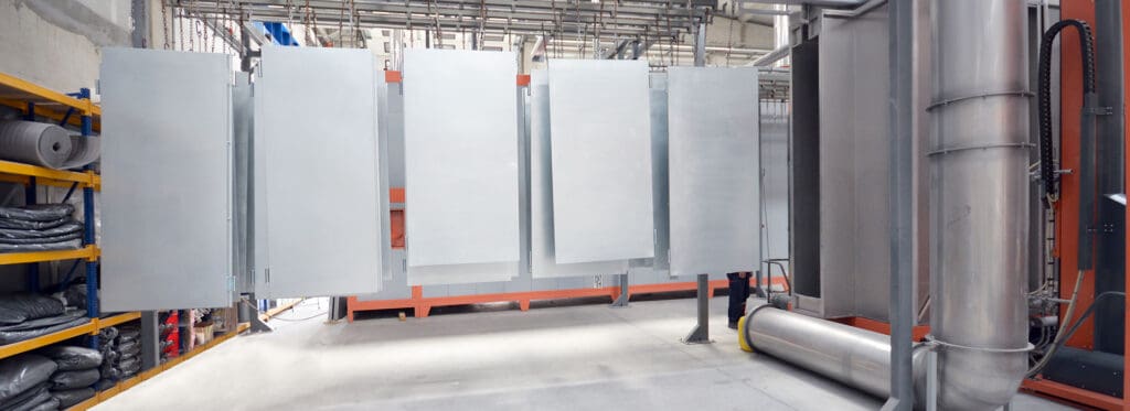 Electrostatic Powder Coating of Fire Doors